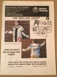 465 MACPHEE CANADA WORKSHOP BAG LADY JACKET,  RAINCOAT , HOOD ZIPPY PATTERN 34-50''
